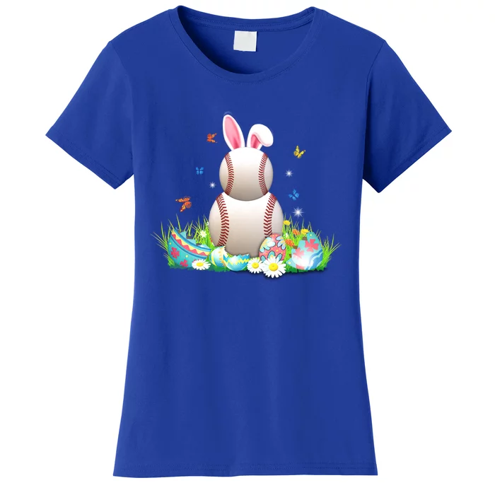 Cute Baseball Easter Egg Bunny Cute Gift Gift Women's T-Shirt