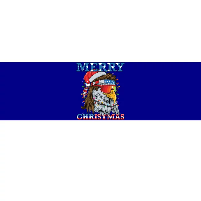 Christmas Bald Eagle Mullet Usa Patriotic Christmas Eagle Great Gift Bumper Sticker