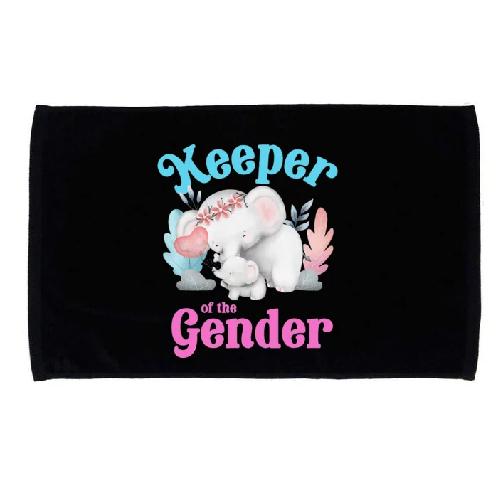 Cute Baby Elephant Keeper of Gender baby reveal party idea Microfiber Hand Towel