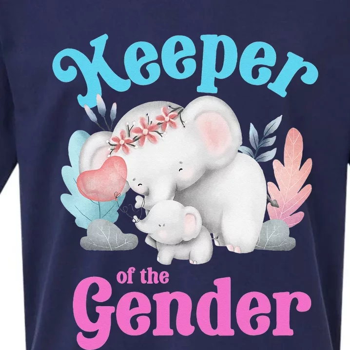 Cute Baby Elephant Keeper of Gender baby reveal party idea Sueded Cloud Jersey T-Shirt