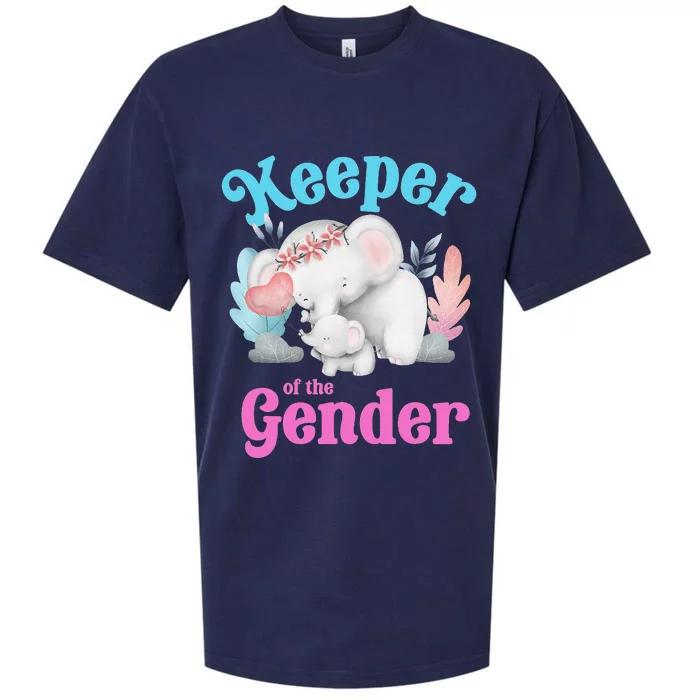 Cute Baby Elephant Keeper of Gender baby reveal party idea Sueded Cloud Jersey T-Shirt