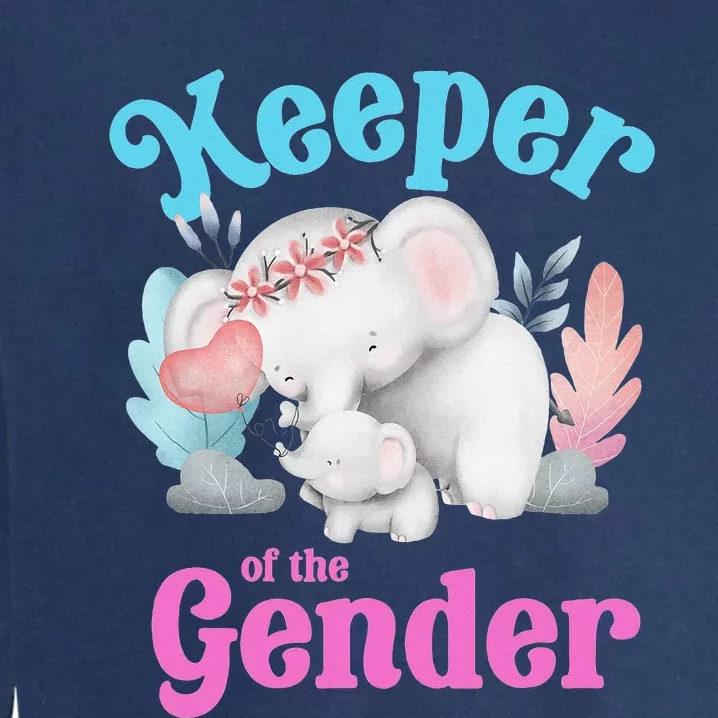 Cute Baby Elephant Keeper of Gender baby reveal party idea Garment-Dyed Sweatshirt