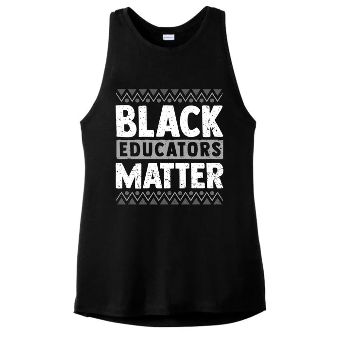 Cool Black Educators Matter Design Black Lover Funny Gift Ladies Tri-Blend Wicking Tank