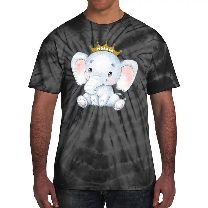 Cute baby elephant crown tiara Tie-Dye T-Shirt