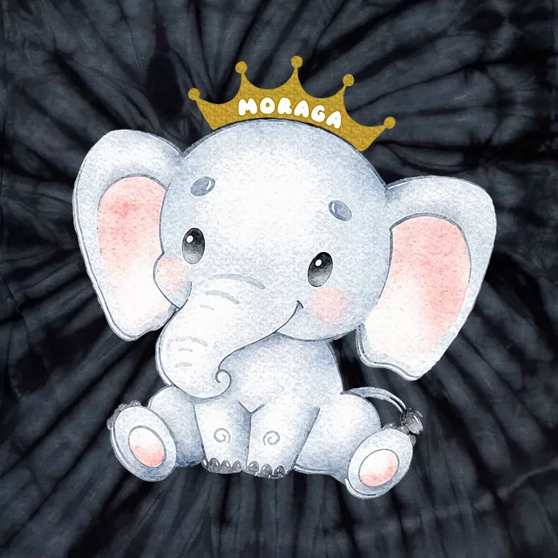 Cute baby elephant crown tiara Tie-Dye T-Shirt