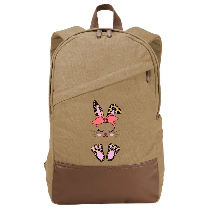 Cute Bunny Easter Holiday Cotton Canvas Backpack