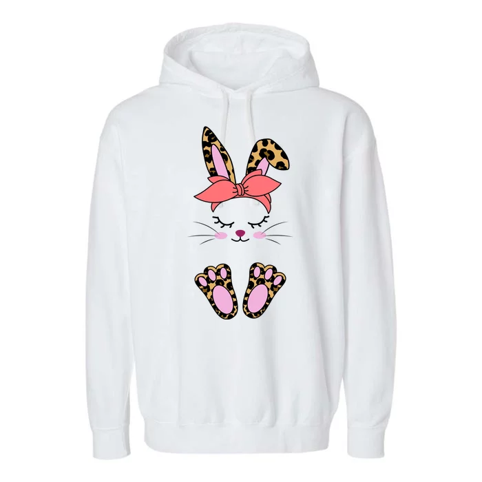 Cute Bunny Easter Holiday Garment-Dyed Fleece Hoodie