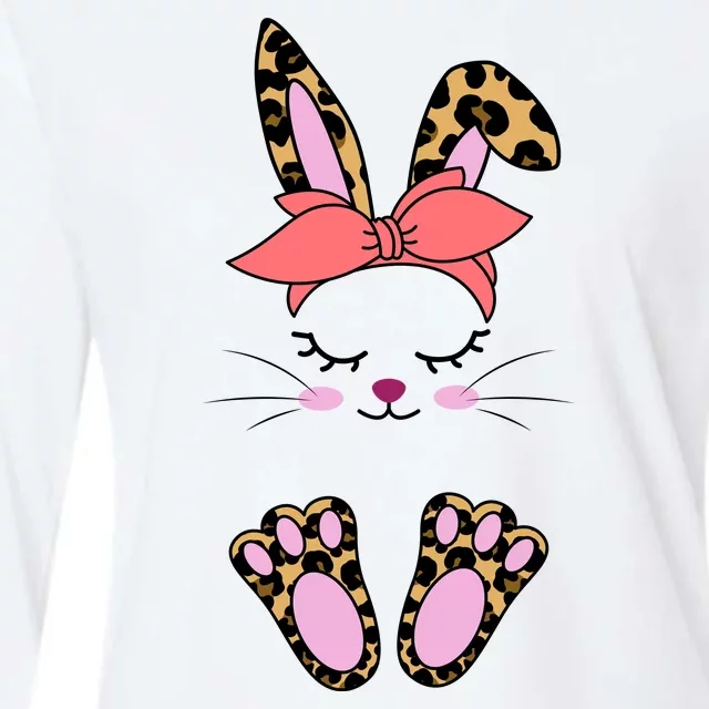 Cute Bunny Easter Holiday Womens Cotton Relaxed Long Sleeve T-Shirt