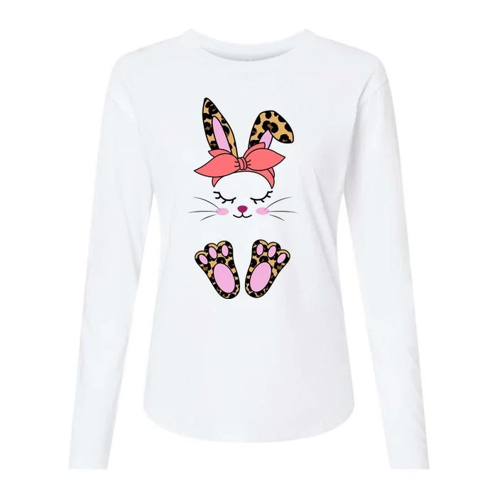 Cute Bunny Easter Holiday Womens Cotton Relaxed Long Sleeve T-Shirt