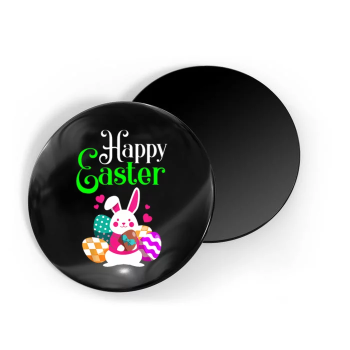 Cute Bunny Eggs Happy Easter Magnet