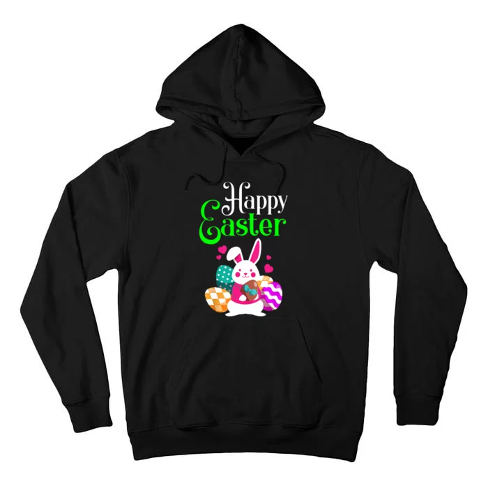 Cute Bunny Eggs Happy Easter Tall Hoodie