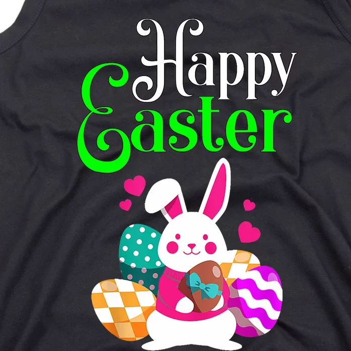 Cute Bunny Eggs Happy Easter Tank Top