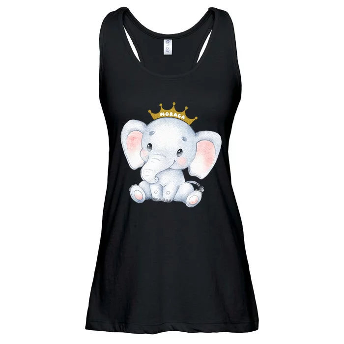 Cute baby elephant crown tiara Ladies Essential Flowy Tank