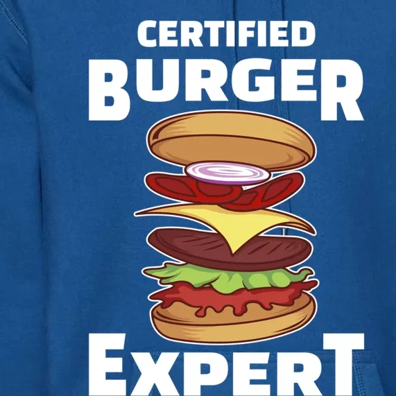 Certified Burger Expert Meat Eater Barbecue Cute Gift Premium Hoodie