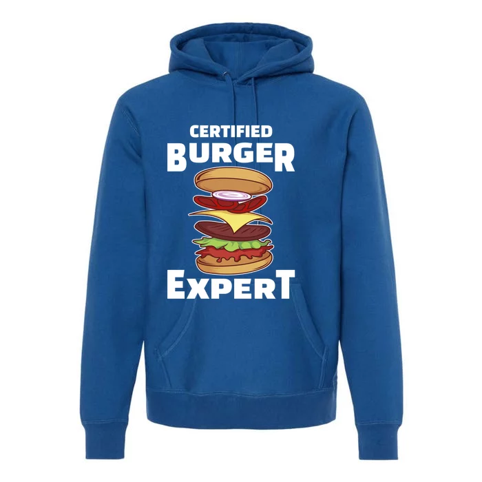 Certified Burger Expert Meat Eater Barbecue Cute Gift Premium Hoodie