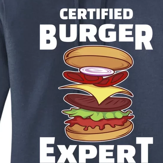 Certified Burger Expert Meat Eater Barbecue Cute Gift Women's Pullover Hoodie