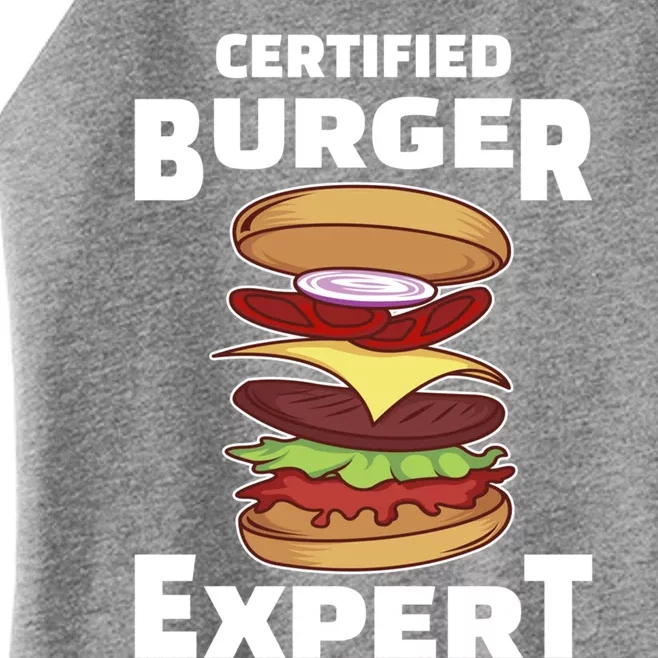 Certified Burger Expert Meat Eater Barbecue Cute Gift Women’s Perfect Tri Rocker Tank