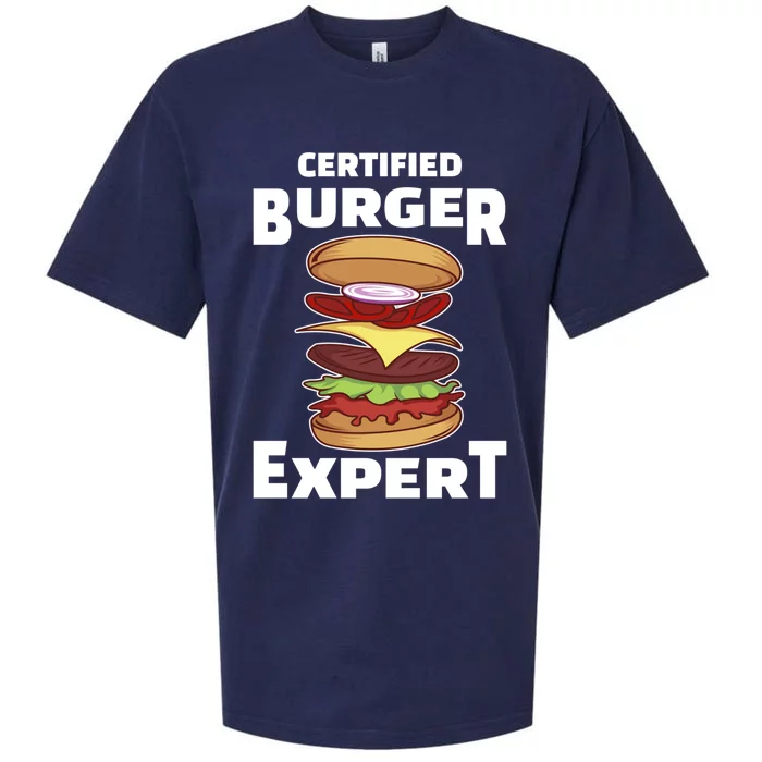 Certified Burger Expert Meat Eater Barbecue Cute Gift Sueded Cloud Jersey T-Shirt