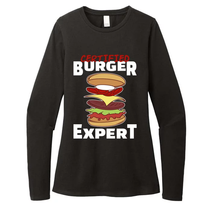 Certified Burger Expert Meat Eater Barbecue Great Gift Womens CVC Long Sleeve Shirt