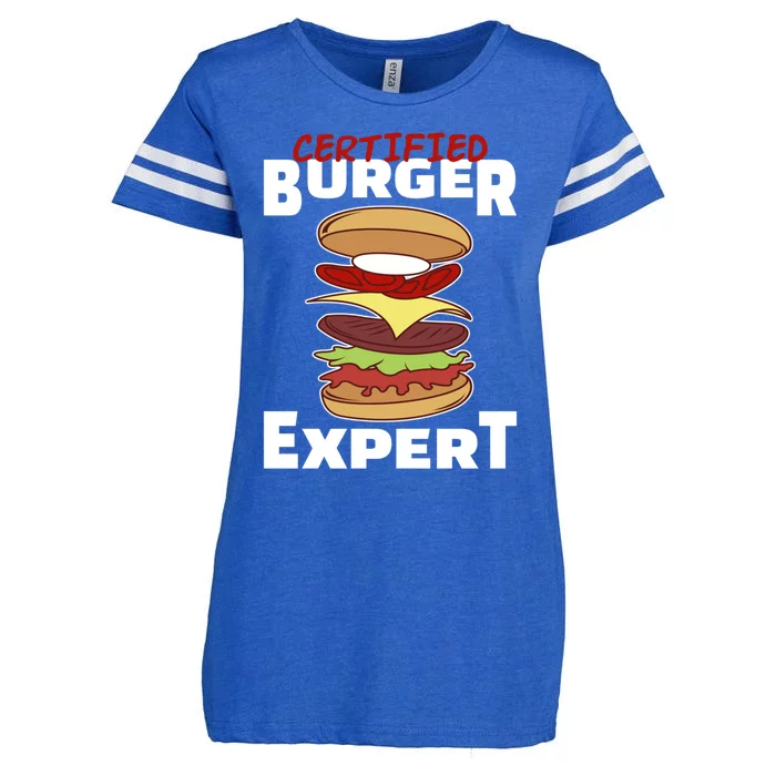 Certified Burger Expert Meat Eater Barbecue Great Gift Enza Ladies Jersey Football T-Shirt