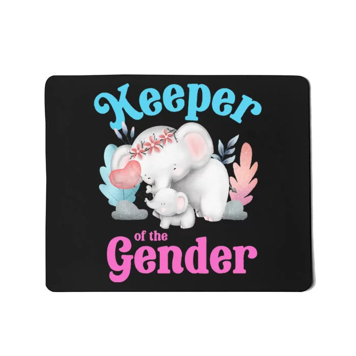 Cute Baby Elephant Keeper Of Gender Baby Reveal Party Idea Mousepad