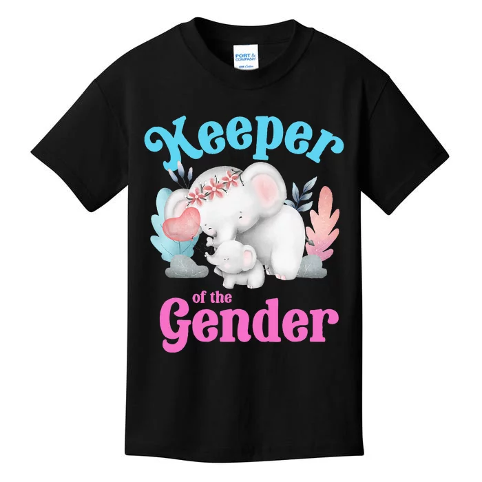 Cute Baby Elephant Keeper Of Gender Baby Reveal Party Idea Kids T-Shirt