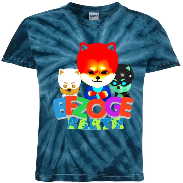 Colorful Bezoge Earth Bezoge Coin Kids Tie-Dye T-Shirt