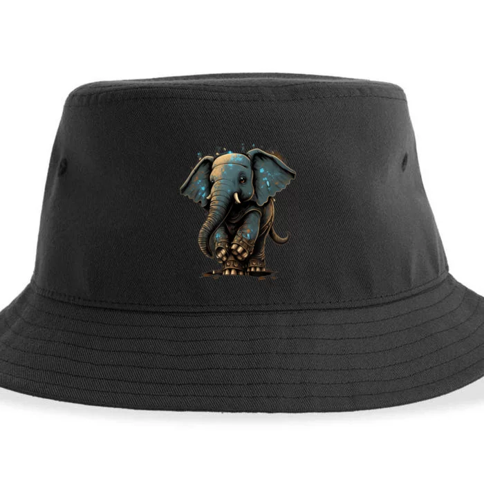 Cute Baby Elephant For People Lovers Elephant Sustainable Bucket Hat