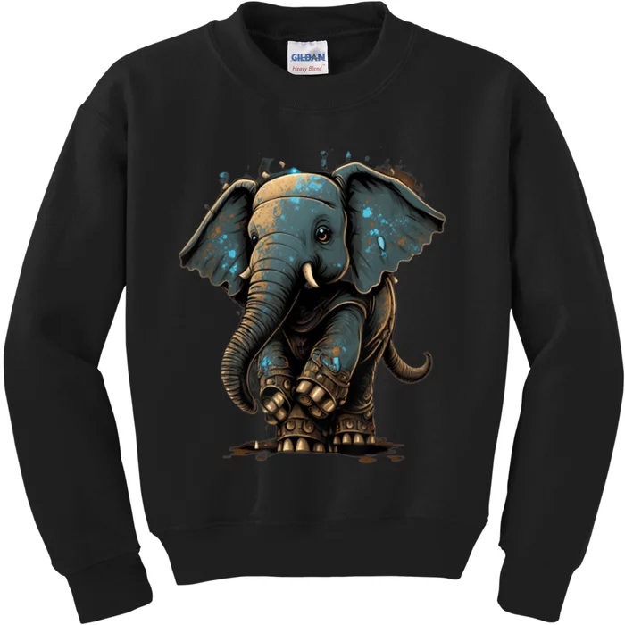 Cute Baby Elephant For People Lovers Elephant Kids Sweatshirt