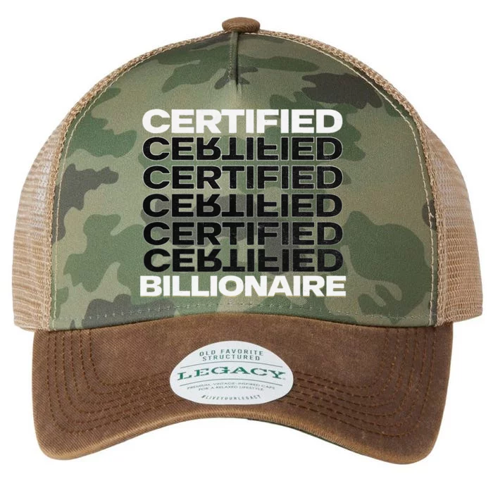 Certified Billionaire Entrepreneur Motivation For Success Legacy Tie Dye Trucker Hat