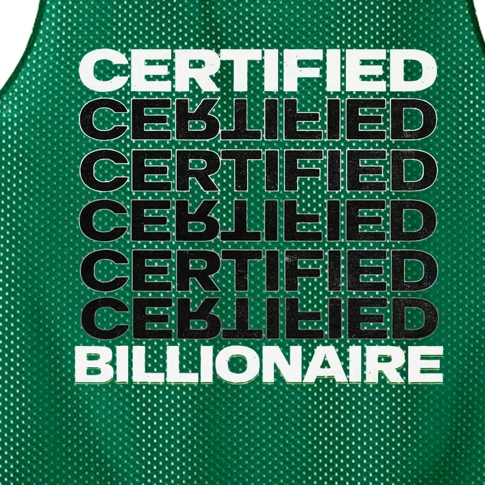 Certified Billionaire Entrepreneur Motivation For Success Mesh Reversible Basketball Jersey Tank