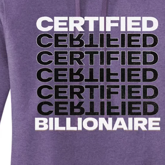 Certified Billionaire Entrepreneur Motivation For Success Women's Pullover Hoodie