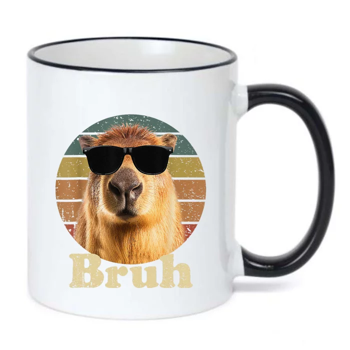 Capybara Bruh Funny Capybara Love Black Color Changing Mug