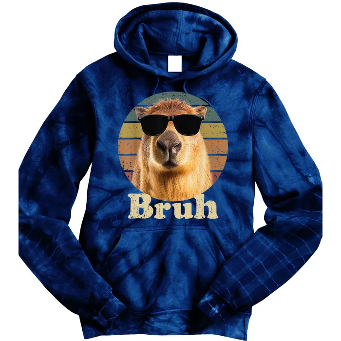 Capybara Bruh Funny Capybara Love Tie Dye Hoodie