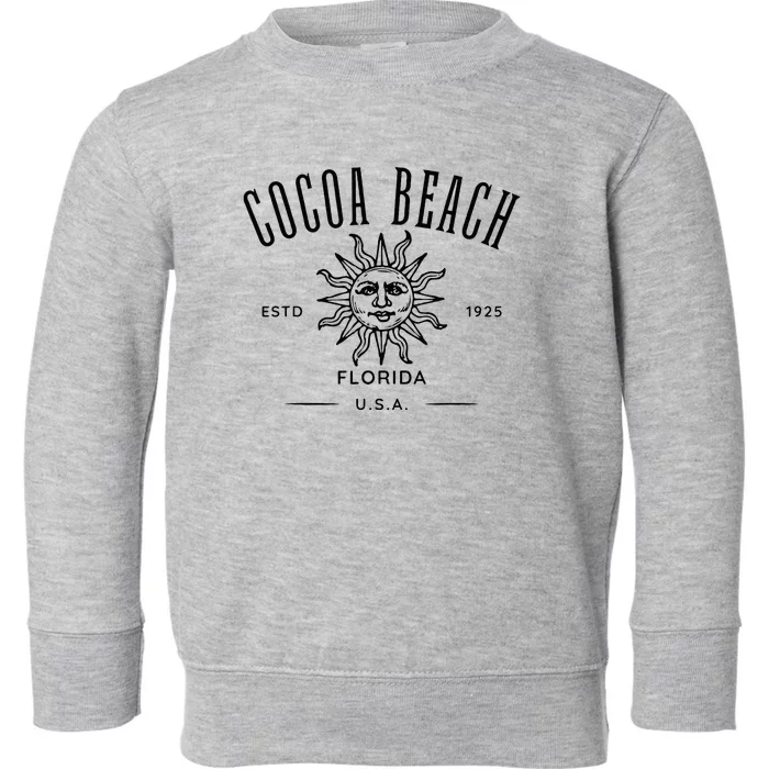 Cocoa Beach Florida Retro Souvenir Toddler Sweatshirt