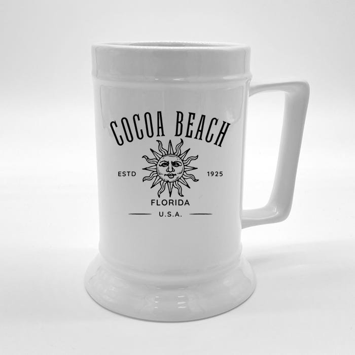 Cocoa Beach Florida Retro Souvenir Front & Back Beer Stein