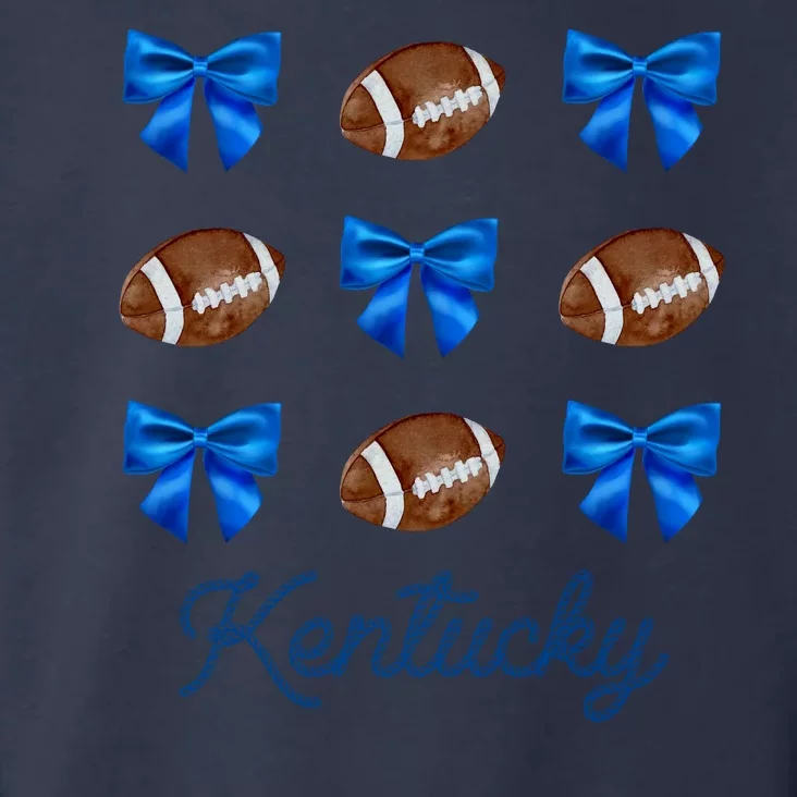 Coquette Bow Football Kentucky Lover Toddler Hoodie