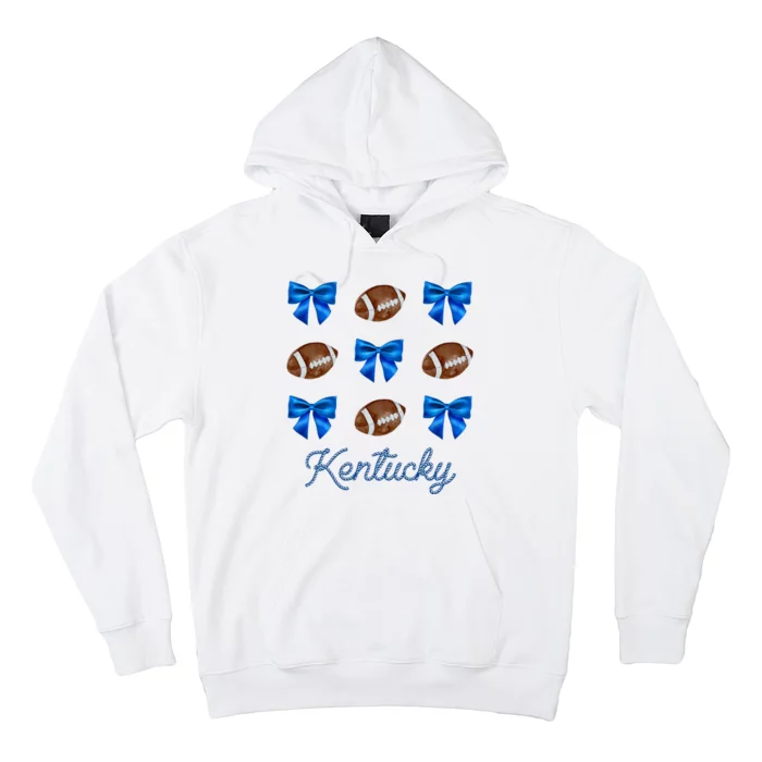 Coquette Bow Football Kentucky Lover Hoodie