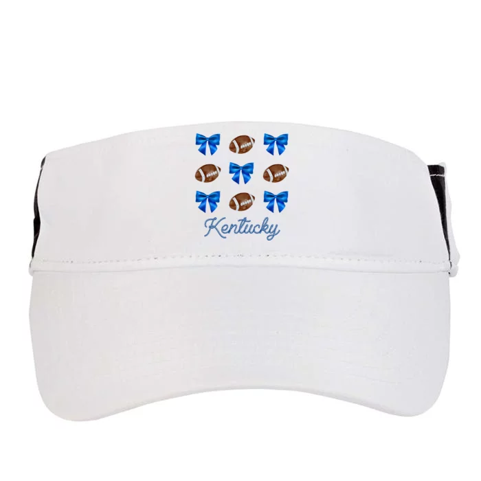 Coquette Bow Football Kentucky Lover Adult Drive Performance Visor