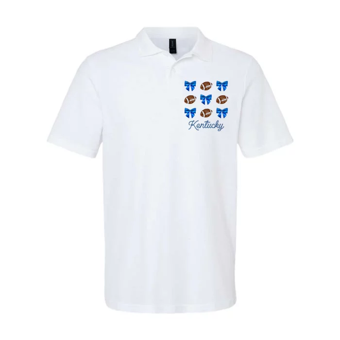 Coquette Bow Football Kentucky Lover Softstyle Adult Sport Polo