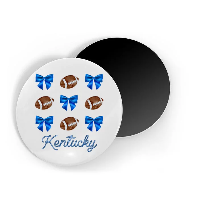 Coquette Bow Football Kentucky Lover Magnet