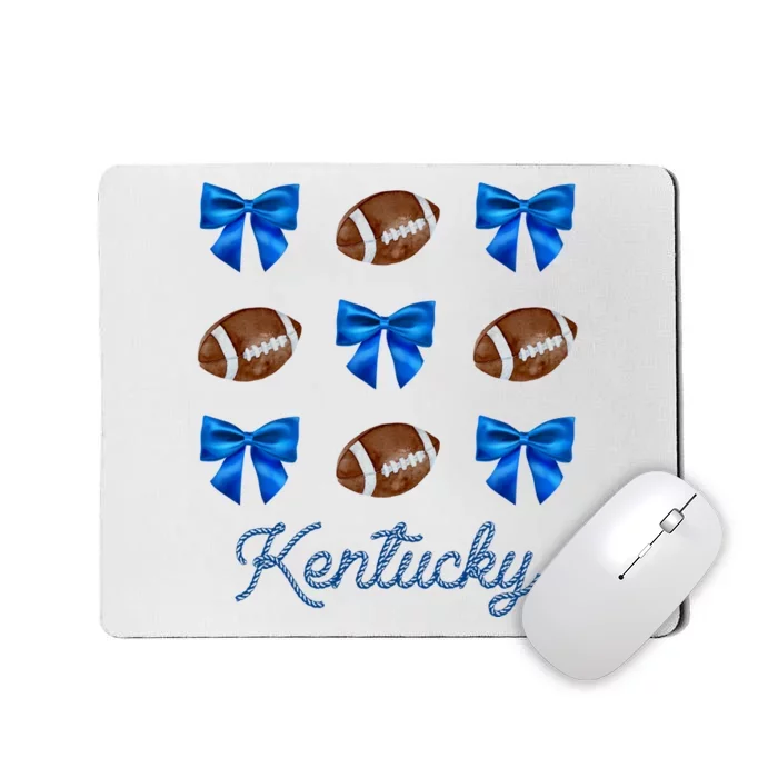 Coquette Bow Football Kentucky Lover Mousepad