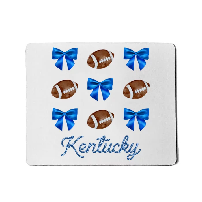 Coquette Bow Football Kentucky Lover Mousepad