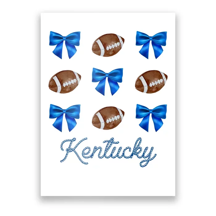 Coquette Bow Football Kentucky Lover Poster