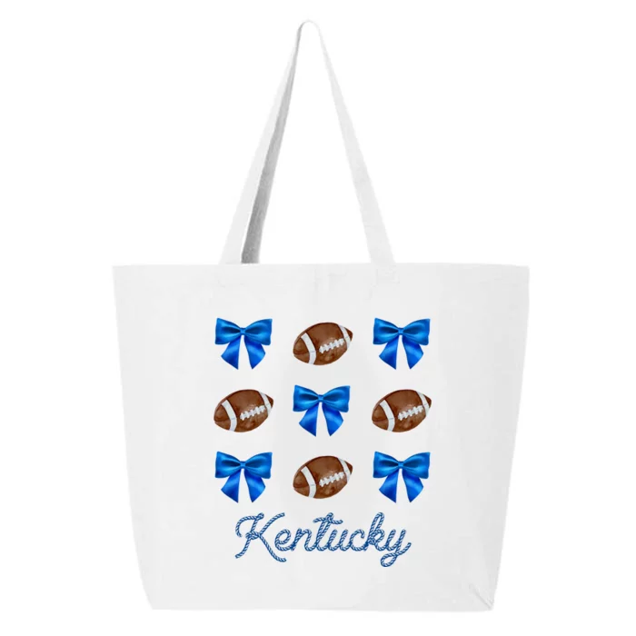 Coquette Bow Football Kentucky Lover 25L Jumbo Tote