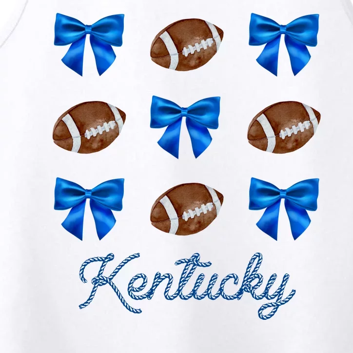 Coquette Bow Football Kentucky Lover Performance Tank