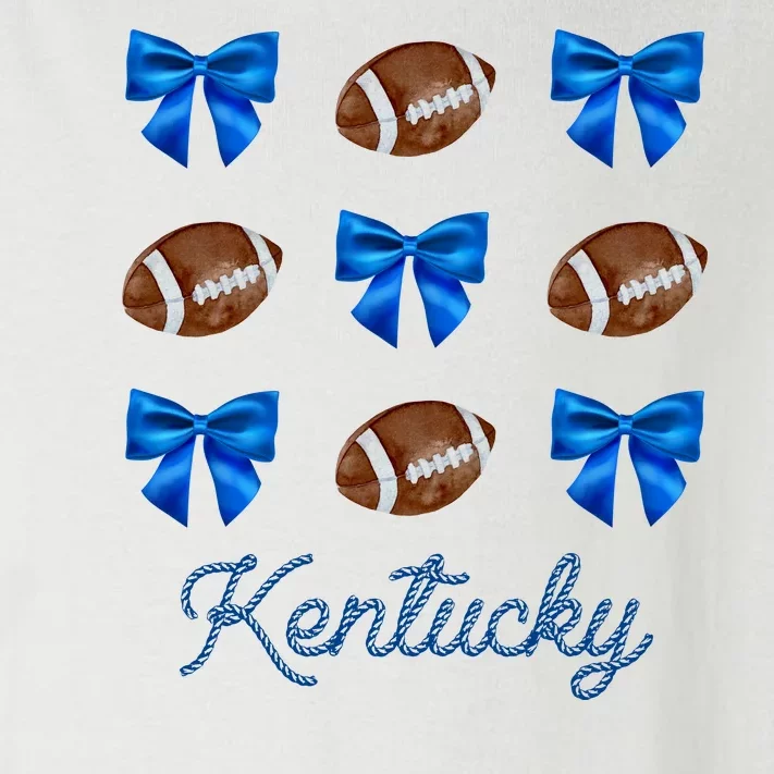 Coquette Bow Football Kentucky Lover Toddler Long Sleeve Shirt