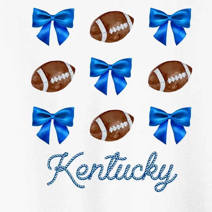 Coquette Bow Football Kentucky Lover Toddler T-Shirt