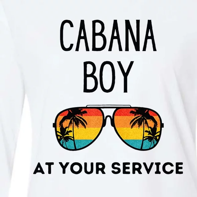 Cabana Boy Funny Summer Pool Party Bartender Bartending Womens Cotton Relaxed Long Sleeve T-Shirt