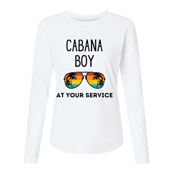 Cabana Boy Funny Summer Pool Party Bartender Bartending Womens Cotton Relaxed Long Sleeve T-Shirt